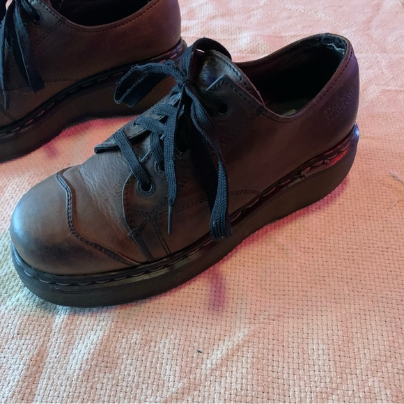 Vintage Dr Martens AirWair 8651 Brown Leather Oxford 90’s Chunky Y2k Indie sz 6 - Picture 4 of 15
